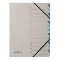 Pagna 44312-02 Ordnungsmappe 12 Fächer Easy Grey 1-12 blau & Ordnungsmappe Easy