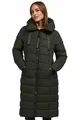 Navahoo Damen Winterjacke (XS-3XL) - Wind- & Wasserabweisend, große Kapuze, seitliche Gehschlitze, Steppmantel, Warme Jacke Frauen - N036 (XS, Olive)