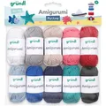 Gründl Häkelgarn 1299-4 Amigurumi Maritime, 10 Stück, 10 g / 23 m, Nadelstärke 3-4.5, 100% Baumwolle