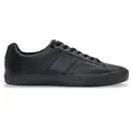 BOSS für Herren. 50522833 Turnschuhe mit glatten und körnigen Texturen Schwarz (41), Wohnung, Schnürsenkel, Lässig