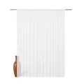 Foxx Vorhang 300x145 mit Kräuselband für Schienen, transparente Moderne XXL Gardinen, Schiebegardinen Langstore Voile für Wohnzimmer, Balkontür