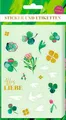 Stickerbogen mit 100 Stickern: All about green: Dekosticker für Erwachsene mit Goldfolie für Grußkarten, Planer und DIY-Projekte