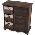 MCW Kommode, Braun, Holz, Paulownia, 60x63x30 cm, Wohnzimmer, Kommoden & Sideboards, Kommoden