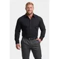 Men Plus Businesshemd Businesshemd Langarm EasyCare Kentkragen schwarz 5XL
