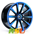 RH Alurad GT color polished - blue 10x19" ET45 LK5 112 ML 72.6 Alufelgen 19 Zoll