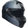 AGV Motorradhelm Tourmodular Textour Klapphelm, vorbereitet für Kommunikationssystem,integriertes Sonnenvisier grau XXL (63/64)