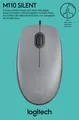 Logitech Maus M110, Silent, USB, grau Optisch, 1000 dpi, 3 Tasten, Retail
