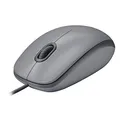 Logitech M110 Kabelgebundene USB-Maus, geräuschlose Tasten, Komfortables Design in voller Größe, beidhändig bedienbar PC/Mac/Laptop - Grau