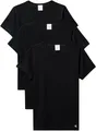 Calvin Klein Damen 3er Pack T-Shirts Kurzarm Cotton Tee mit Rundhalsausschnitt, Schwarz (Black/Black/Black), M