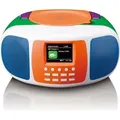LENCO SCD-861KIDS – Tragbares DAB+/FM-Radio mit Bluetooth®, CD-Player und großem LCD-Farbdisplay – Fröhliche Farben für Kinder - Bunt