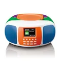 Lenco SCD-861KIDS - Tragbares DAB+/FM-Radio für Kinder mit Bluetooth® 5.3, CD-Player, Stereo-Sound, Farbdisplay, Weckfunktion, Akku- & Netzbetrieb, AUX & Kopfhöreranschluss - Buntes Design