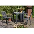 Gartenmöbelset Diningsessel Alicante mit Tisch Tarifa 90x90cm - Grau