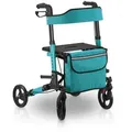 Juskys Rollator, Petrol, Metall, 63x80x68 cm, Freizeit, Wellness