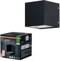 Osram LED Wandleuchte Außen Smart+ Matter Schwarz 8W RGB TW WiFi IP44