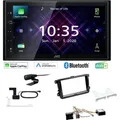 JVC KW-M565DBT Autoradio 2-DIN Apple CarPlay Android Auto DAB+ Bluetooth mit Einbauset für Skoda Yeti ab 2009 Canbus