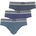 Jockey Slip Cotton Stretch (3er Pack) ohne Eingriff, elastisch, bequem blau M