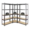 PROREGAL® Eckregal MegaDeal 1x Eckregal + 2x Schwerlastregal Ragnar, Verschiedene Farben, Stabiles Lagerregal Eckregal mit 175kg Fachlast Steckmontage