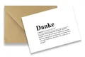 Friendly Fox Dankeskarten Definition, 12 DIN A6 Dankeschön Karten Danke Definition mit Umschlag, Karten Set Danke Sagen