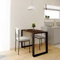 AKKE Walnuss LOFT Tisch mit schwarze beine LxBxH: 120x60x75 cm - Braun/Schwarz
