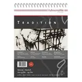 Hahnemühle Tradition Skizzenpapier, Zeichenblock mit 100 g/m², spiralisiert, 50 Blatt, 24x34 cm