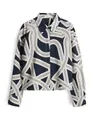 OPUS Damen Langarmbluse | FAMENA Lane Boxy Printbluse aus nachhaltigem Viskosemix Coal Blue, 38