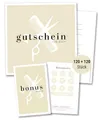 Frank Paperman® | 120 + 120x Gutscheine & Bonuskarten für Kunden Friseur & Barbershops | Geschenkgutschein + Bonus Treuekarten zum Abstempeln | Treuekarten friseur | loyalty card hairdressing salon