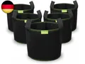 Mactoou Stofftopf, 5 Stück 12 L Pflanzsack, Vliesstoff Pflanztasche mit Griffe 