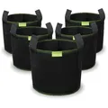Stofftopf, 5 Stück 12 L Pflanzsack, Vliesstoff Pflanztasche mit Griffe für Ka...