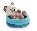 NICI Kuscheltier Katze im Körbchen 12 cm – Sleeping Pets Plüschtier Siam-Katze f