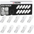 TECPO 50x Glassockel Birnen W5W 12V 5W, T10 W2.1x9,5d, E-Prüfzeichen, StVZO zugelassen, für viele Fahrzeuge mit T10 Fassung, robuste Qualität, Standlicht, Innenraumbeleuchtung, Kennzeichenbeleuchtung