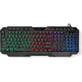 Nedis Wired Gaming Keyboard | USB Type-A | Folientasten | LED | QWERTY | US-Layout | Netzkabellänge: (Eng. Int., Kabelgebunden) (GKBD110BKUS)