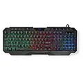 Nedis Gaming-Tastatur, kabelgebunden, QWERTY (US), international Schwarz GKBD110BKUS