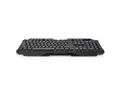 Nedis GKBD110BKUS Gaming-Tastatur (Gaming-Tastatur, LED-Beleuchtung, leise Tasten, Multimedia-Funktion)