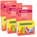 3x Ohropax Color 8 Stück in praktischer Box Ohrstöpsel Festival Konzert Party