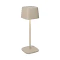 Zafferano, Ofelia Lampe, Kabellose, Wiederaufladbare Tischlampe mit Touch Control, Auch für den Außenbereich Geeignet, Dimmer, 2200-3000 K, Höhe 29 cm, Farbe Sand
