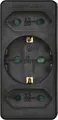Steckdosenadapter 3-fach, 1x Schutzkontakt, 2x Euro, Schwarz (00223216)