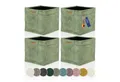 Lycce Regalkorb Kallax Boxen Cord 4er Set salbei, Aufbewahrungsbox faltbar 33x33x31cm (4 St)