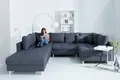 riess-ambiente Wohnlandschaft KENT 305cm anthrazit, Einzelartikel 1 Teile, Wohnzimmer · XXL · U-Form · Federkern · Stoff · Hocker & Kissen
