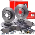 BREMBO BREMSSCHEIBEN +BELÄGE VORNE+HINTEN FÜR AUDI A3 SEAT ALTEA SKODA VW TOURAN