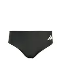 Adidas Men's 3 Stripes Swim Trunks, Black/White, S