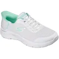 Skechers GO WALK FLEX-GRAND ENTRY Slip-On Sneaker Schlupfschuh, Slipper mit Slip-Ins Funktion weiß 38 EU