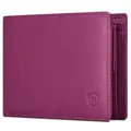 VON HEESEN Leder Geldbörse RFID Schutz I Echtleder Geldbeutel für Damen & Herren I Portemonnaie Brieftasche Wallet Portmonee (Pink)