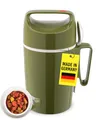 ROTPUNKT Thermobehälter für Essen 850 ml inkl. Löffel – Thermo Lunchbox Heiß & Kalt I Made in Germany I Hochwertiger Thermo Essensbehälter (Dirk 850, Olive)