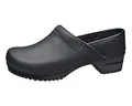 Sanita | Jamie Geschlossener Clog | Original handgemacht | Leder-Holzclogs für Männer | Schwarz | EU 41