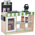 Teamson Kids Spielkasse Austin fr Kinder Interaktive Kasse mit 26 Zubehrteilen aus Holz Grn/Wei (TD-13206B)