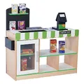 Teamson Kids Austin Holz-Lebensmittelladen Für Kinder Mit 26-Teiliges Zubehör Supermarkt Einkaufs-Fantasiespielzeug Mit Fließband TD-13206B