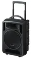 MONACOR TXA-1022CD Transportables High-Power-Verstärkersystem, mit integrierter, einstellbarer 2-Kanal-Multi-Frequenz-Empfängereinheit in UHF-PLL-Technik und Bluetooth-Empfänger, schwarz