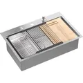 Q Company BURT Workstation SteelQ Spüle 1-Becken-Spüle b (brak)
