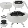 Feuerschale, Grill, Gartentisch 64,5cm mit rost 43,5cm + Funkenschutz