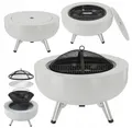 TRIZERATOP Feuerschale Feuerschale, Grill, Gartentisch 64,5cm mit rost 43,5cm + Funkenschutz, (Feuerschale, Grill, Gartentisch 64,5cm mit rost 43,5cm + Funkenschutz, Feuerschale, Grill, Gartentisch 64,5cm mit rost 43,5cm + Funkenschutz)